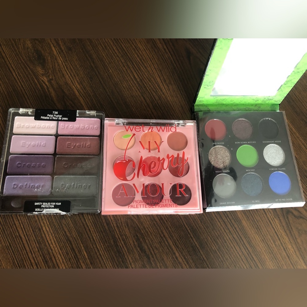 Three gently used Eyeshadow Palettes.